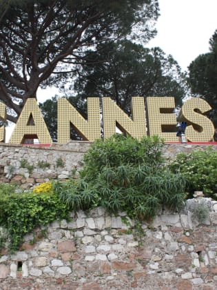 Schild von Cannes in Frankreich