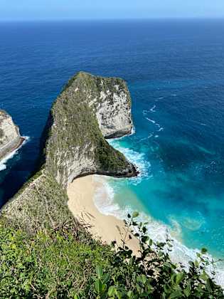 Ausblick am Kelingking Beach auf Bali