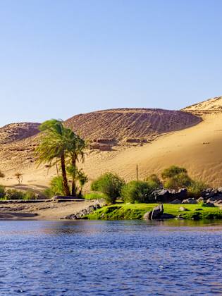 Blick auf den Fluss Nil in Ägypten