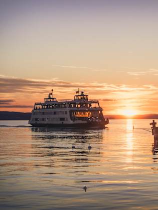 Germany, Meersburg, Ferry between Constance and Meersburg