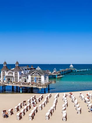 Binzer Seebrücke auf Rügen, Deutschland