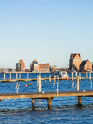 Fluss Warnow, Rostock, Mecklenburg-Vorpommern