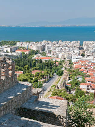 Thessaloníki mit alten Stadtmauer