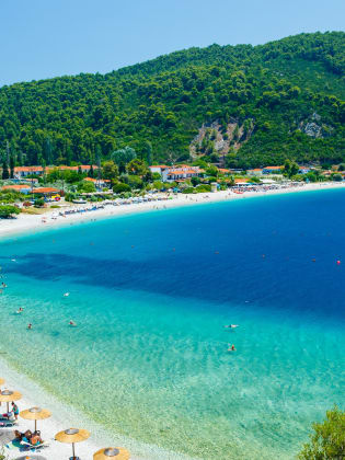 Panormos beach, Skopelos island, Griechenland