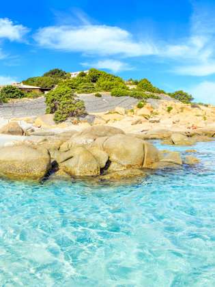 Strand, Villasimius, Sardinien, Italien