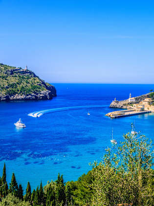 Ausblick auf Port De Soller, Mallorca, Spanien