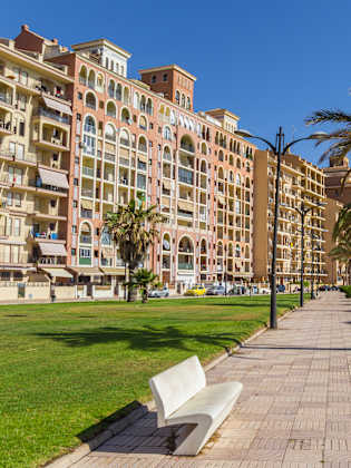 Promenade zu Port Saplaya, Valencia, Spanien