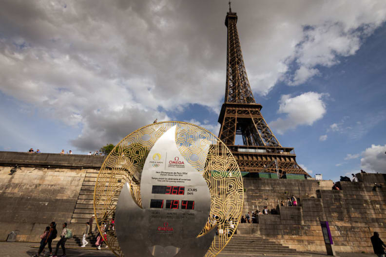 Olympia-Countdown in Paris © NurPhoto/NurPhoto via Getty Images