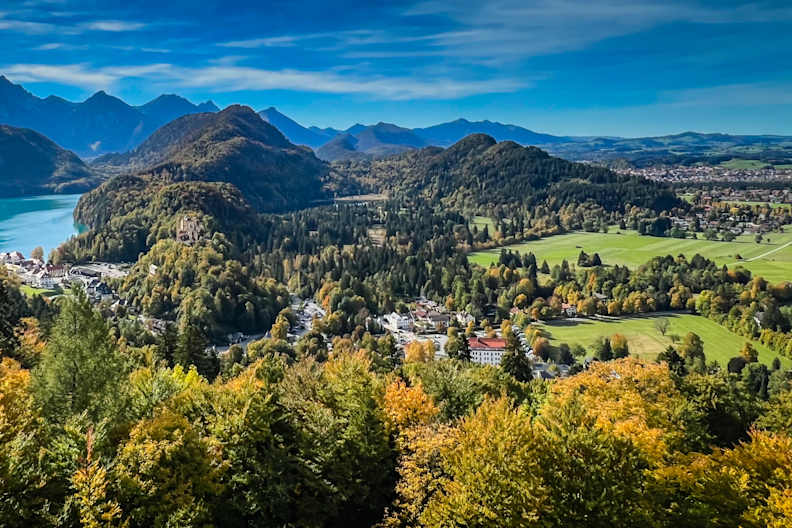 Ausblick auf die Ammergauer Alpen.