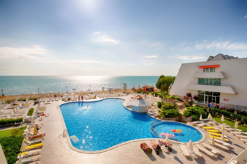 Ideal für die ganze Familie – Bulgariens Clubhotels haben ein Herz für Kinder. Bild vom Hotelier Suneo Club Helios Beach, Juni 2017.
