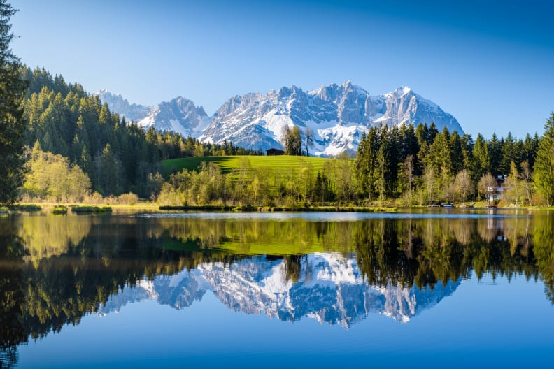 See und Alpen in Tirol, Österreich