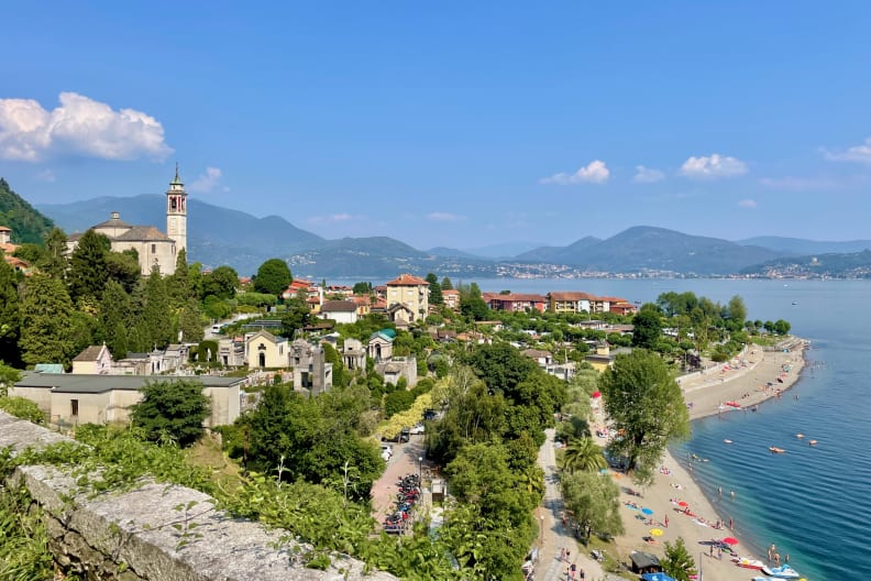 Seestadt Cannero Riviera, Lago Maggiore, Italien
