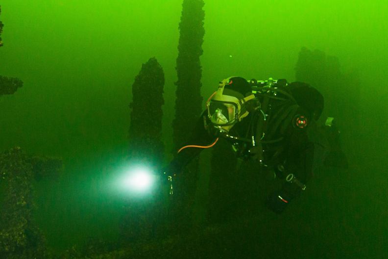 Im grünen Wasser der Ostsee können TaucherInnen versunkene Schiffe finden. © Erik Saanila/Shutterstock.com