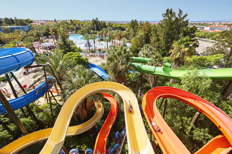 Rutschen im Caribe Aquatic Park in der Port Aventura World