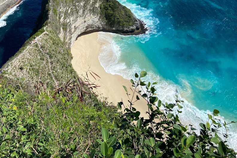 Ausblick am Kelingking Beach auf Bali
