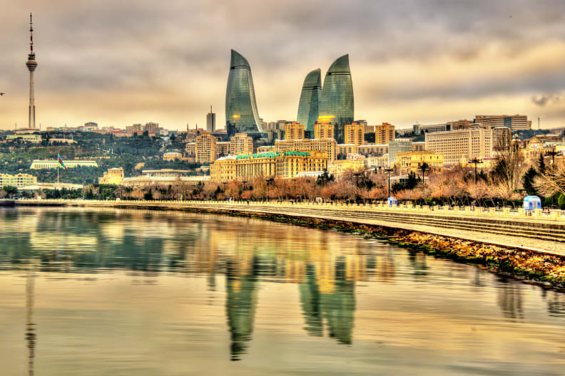Baku am Kaspischen Meer, Aserbaidschan
