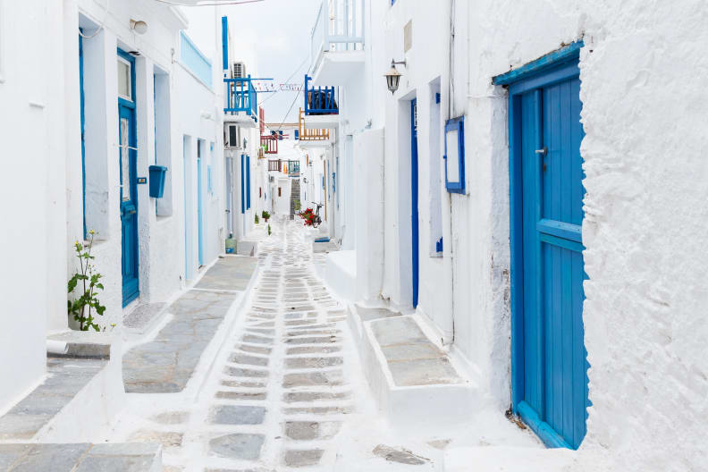 Mykonos streetview, Greece