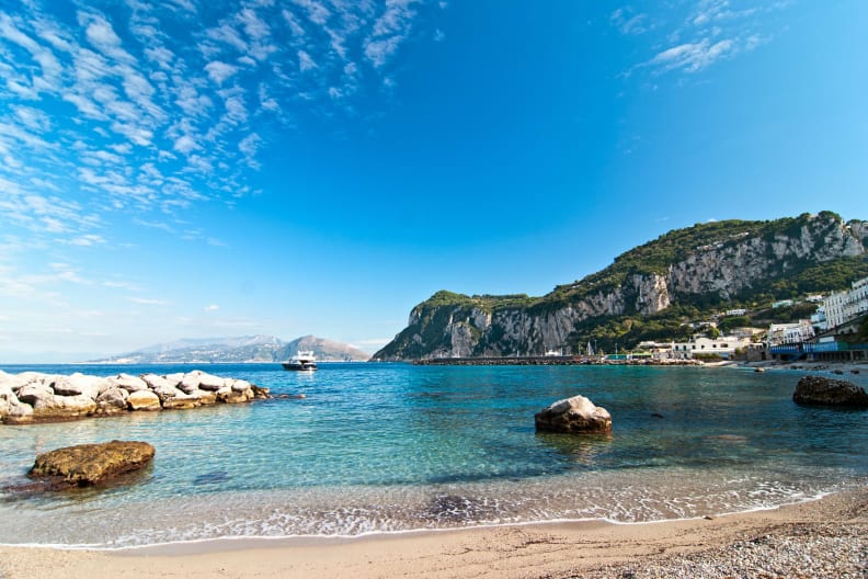 Strand, Capri, Italien