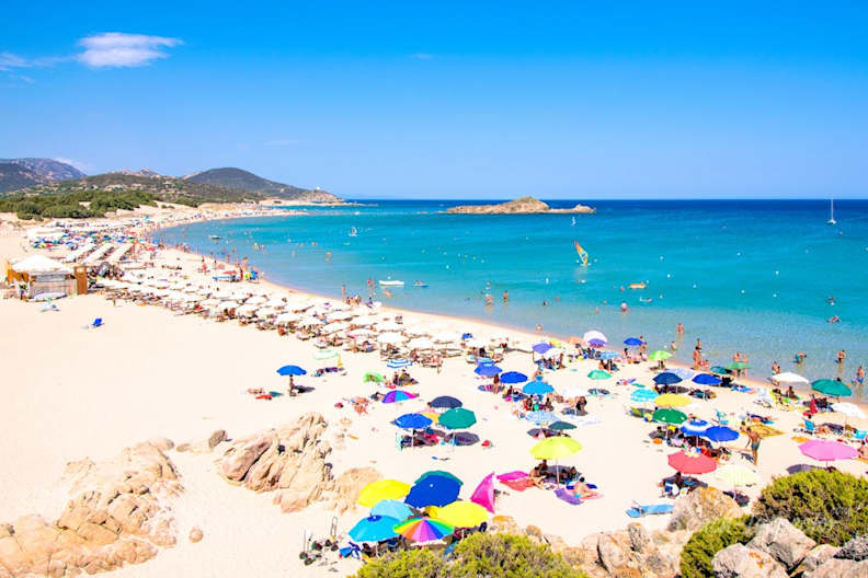 Spiaggia di Su Giudeu auf Sardinien, Italien