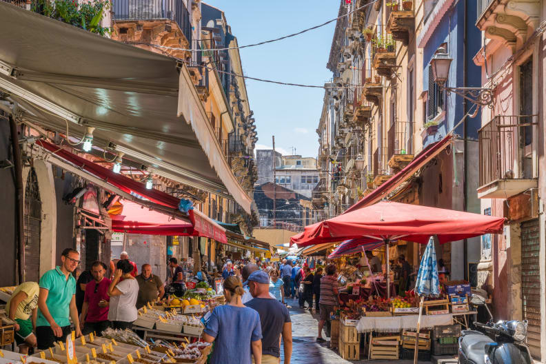 Wochenmarkt in Catania, Sizlien