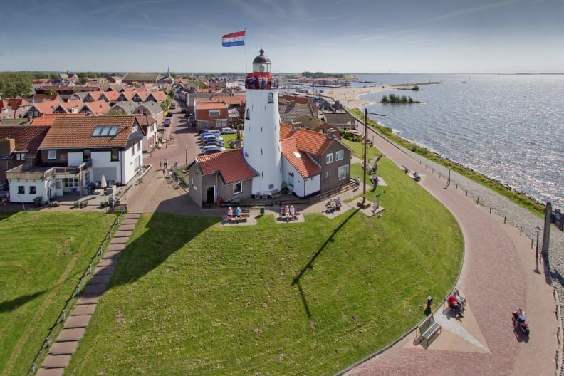 Das hübsche Urk von oben, Flevoland ©VisitFlevoland