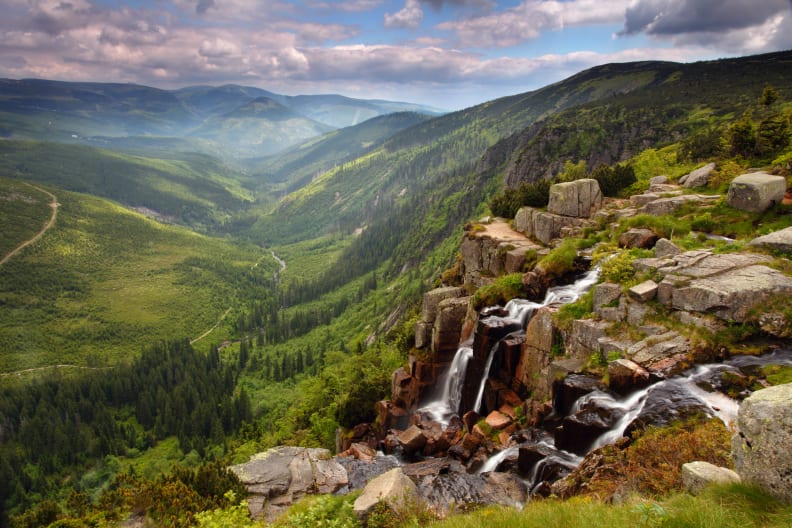 Riesengebirge Pancava mit Wasserfall, Tschechien © CzechTourism