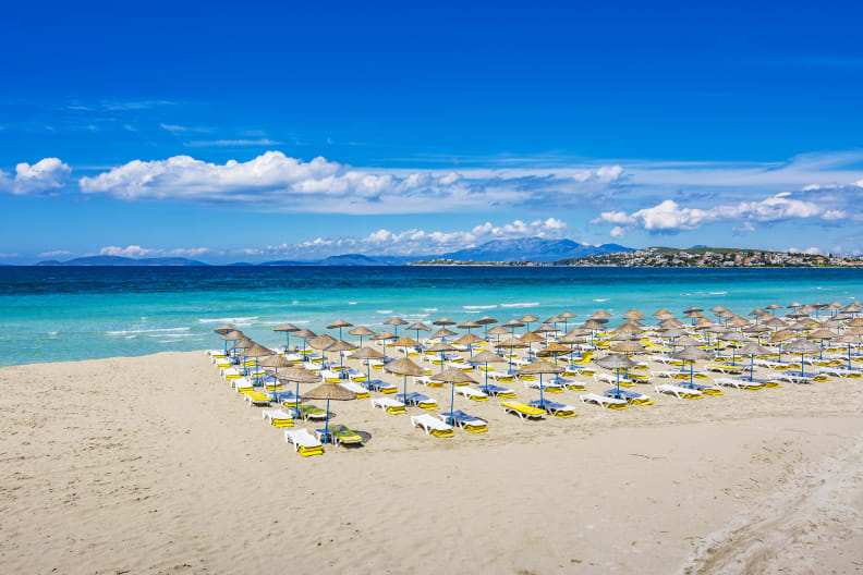 Ilica Strandblick im Frühjahr in der Türkei