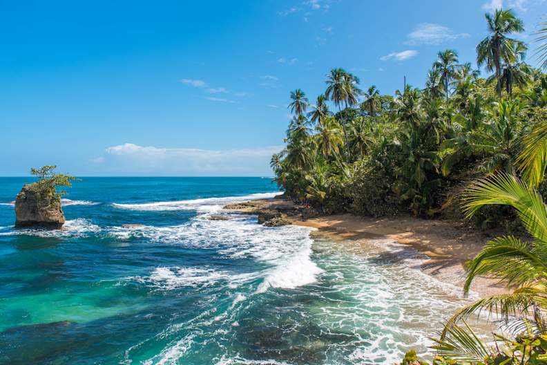 Paradise beach of Manzanillo at Puerto Viejo, Costa Rica