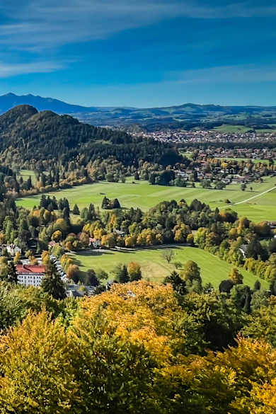 Ausblick auf die Ammergauer Alpen.