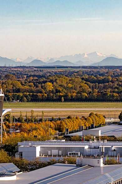 Alpenpanorama, Flughafen München © Flughafen München