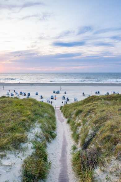 Sonnenuntergang am Nordstrand auf Norderney.