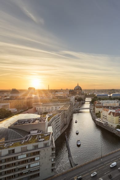 Sonnenuntergang über Berlin, Deutschland