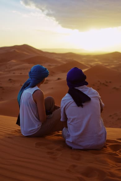 Was für ein Anblick: Sonnenuntergang in Merzouga © visitmorocco