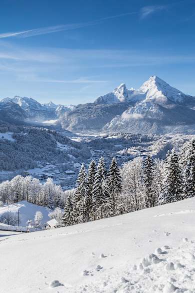 Blick auf Watzmannmassiv, Berchtesgaden, Bayern
