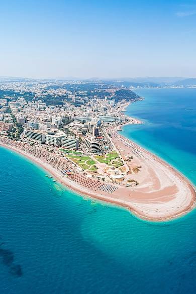 Elli Beach auf Rhodos, Griechenland