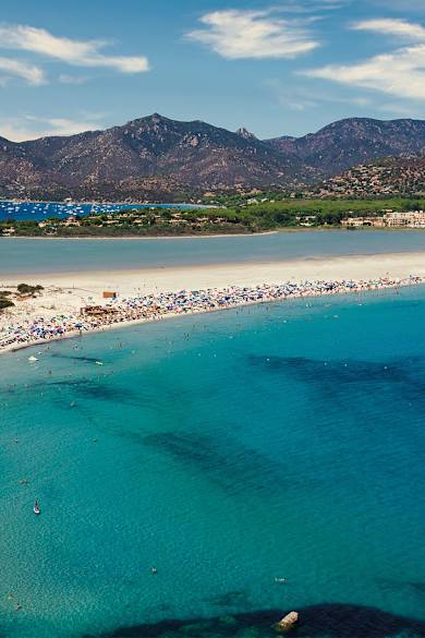 Der Strand Punta Molentis mit seinen zwei Meerseiten, Villasimius