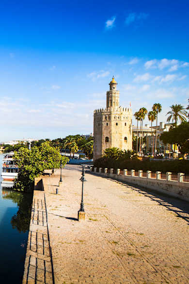 Der Guadalquivir in Sevilla, Spanien.