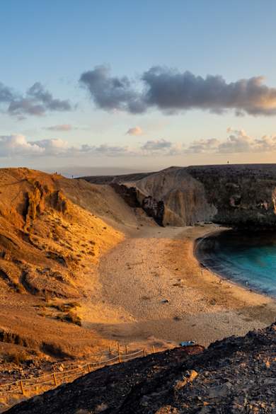 Sonnenuntergang am Playa de Papagayo auf Lanzarote