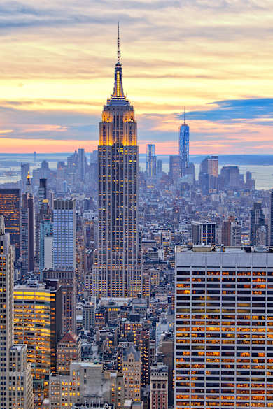 New York City und Empire State von oben