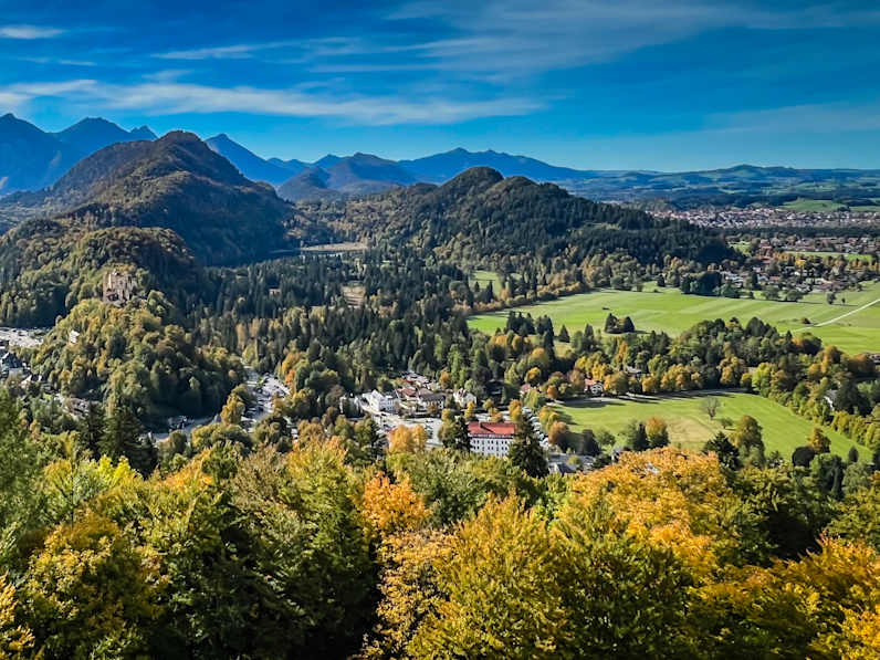 Ausblick auf die Ammergauer Alpen.
