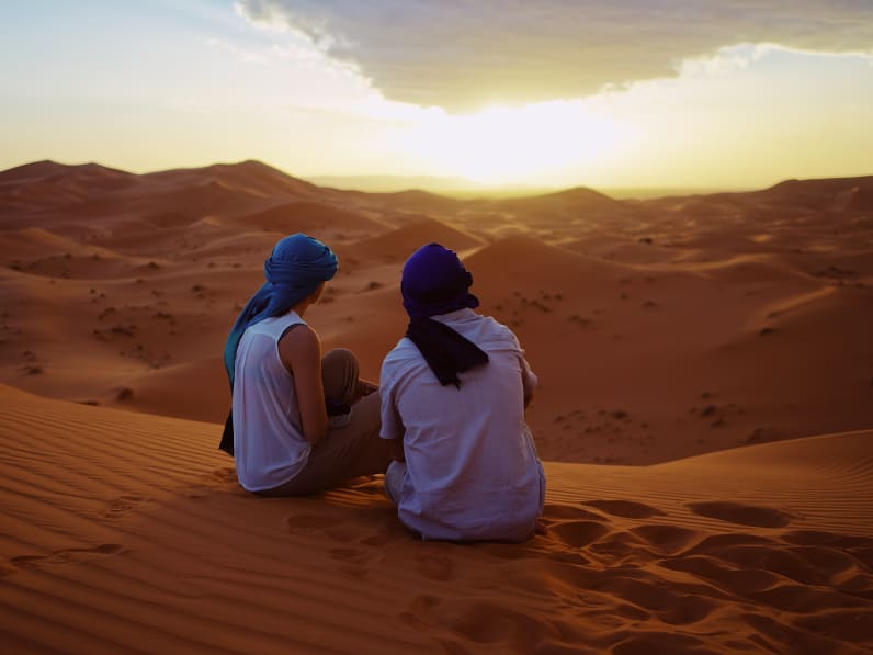 Was für ein Anblick: Sonnenuntergang in Merzouga © visitmorocco