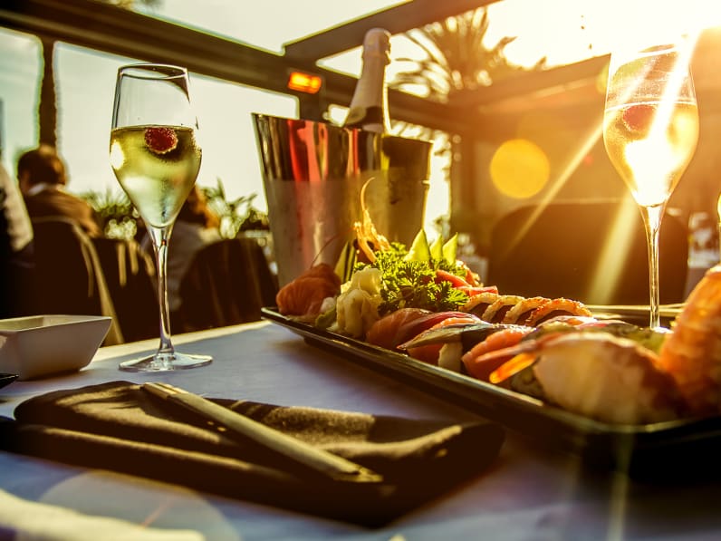 Exlusives Dinner im Urlaub.