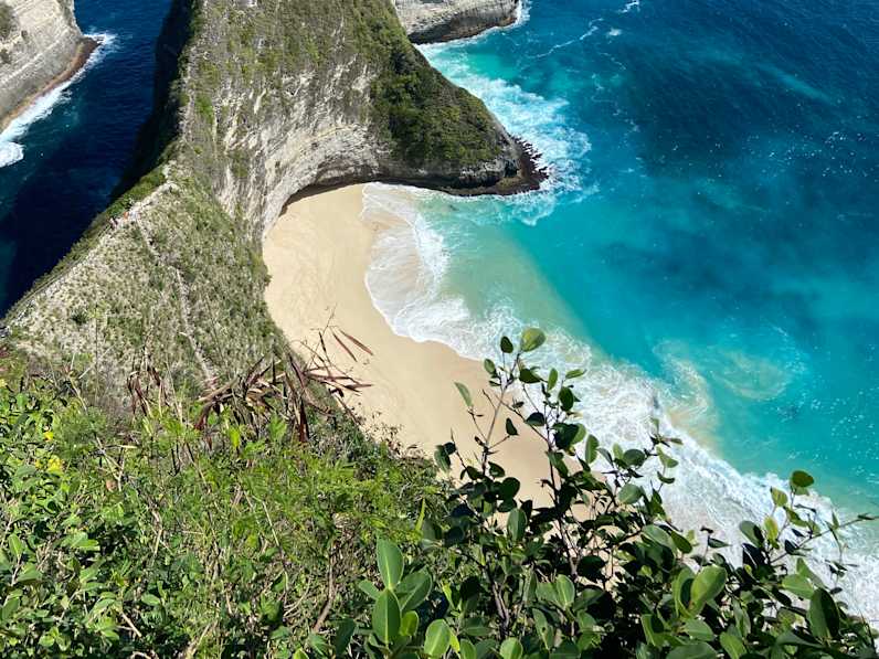 Ausblick am Kelingking Beach auf Bali