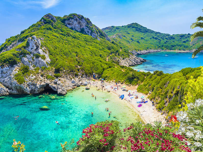 Strand Porto Timoni bei Afionas, Korfu, Griechenland