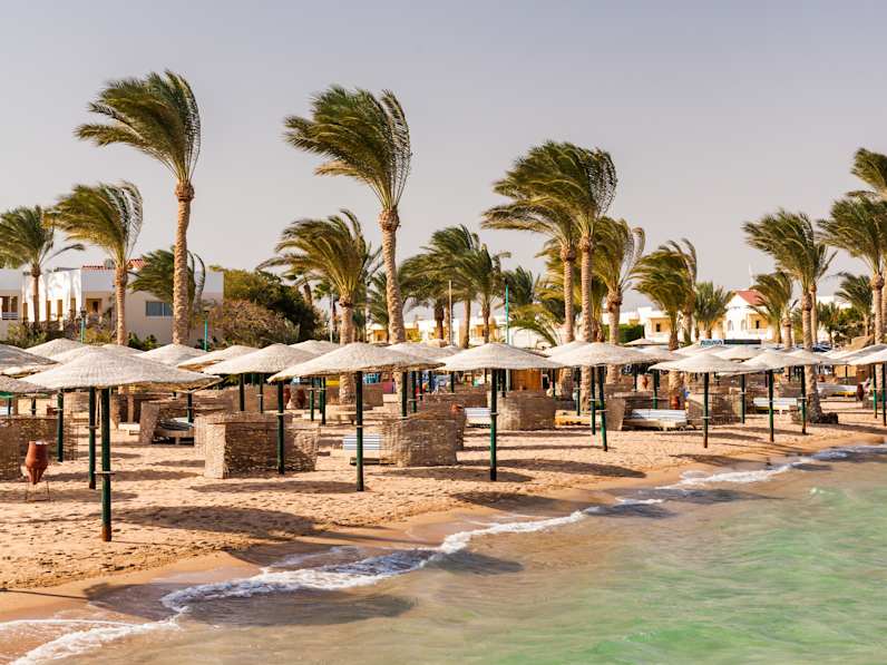 Sand beach. Red Sea, Egypt