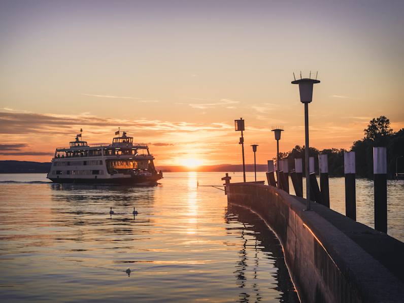 Germany, Meersburg, Ferry between Constance and Meersburg