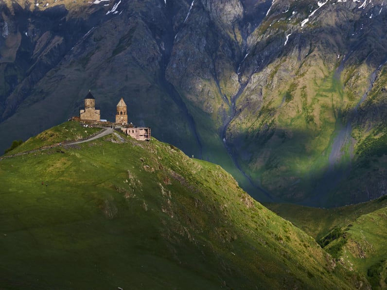 Mount Kazbek in Georgien