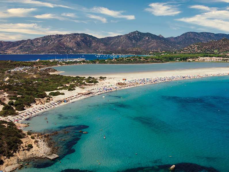 Der Strand Punta Molentis mit seinen zwei Meerseiten, Villasimius