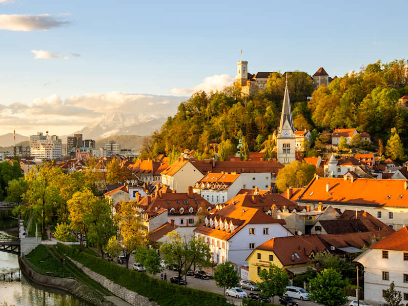 Panorama von Ljubljana, Slowenien