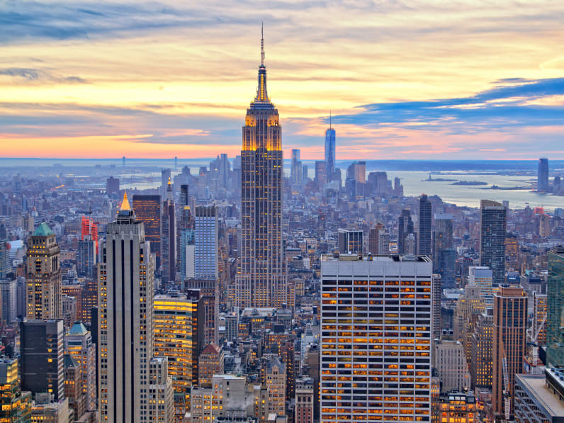 New York City und Empire State von oben